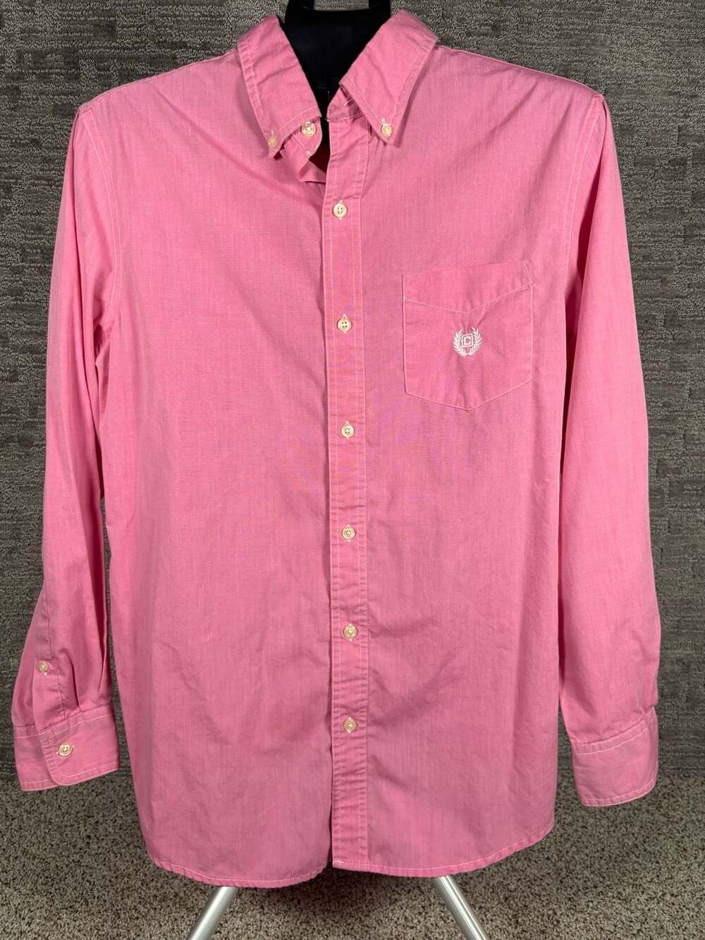 Chaps Men's Pink Long Sleeve Button Down Shirt Size S 188